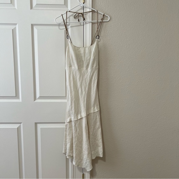 Yessica 100% Linen Women’s European Cream Dress - Picture 1 of 13